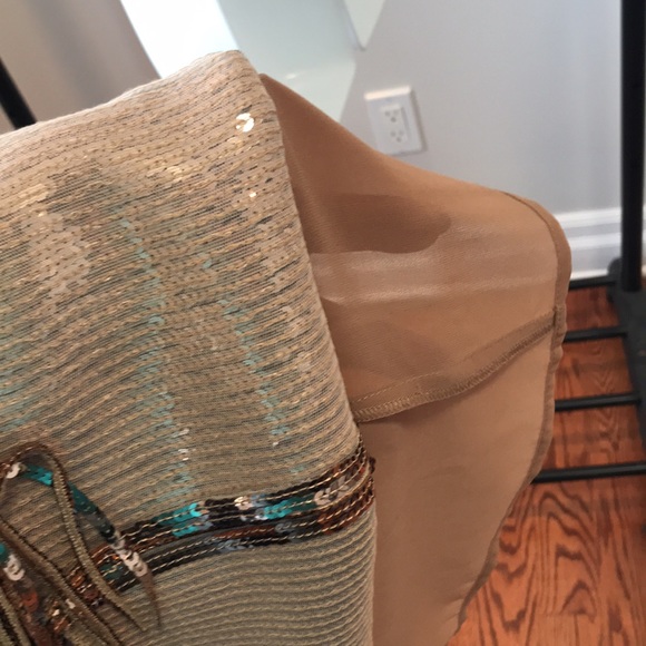 Marciano golden sand halter dress. - Picture 11 of 12